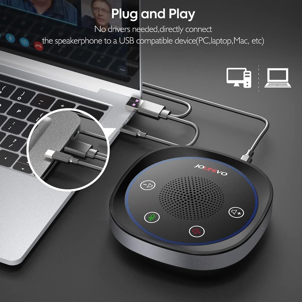 Omnidirectional USB Speakerphone with Microphone, Pack of 2 G8549