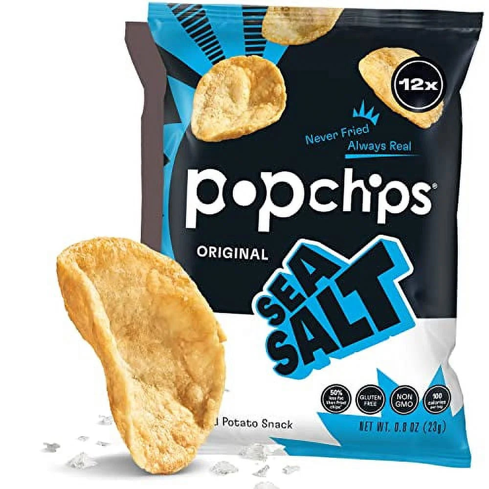 Sea Salt Potato Chips, 0.8 oz Bags (Pack of 12) E381435