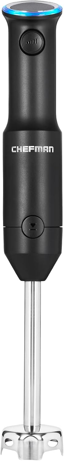 Black Cordless Immersion Blender with Stainless Steel Blades N446