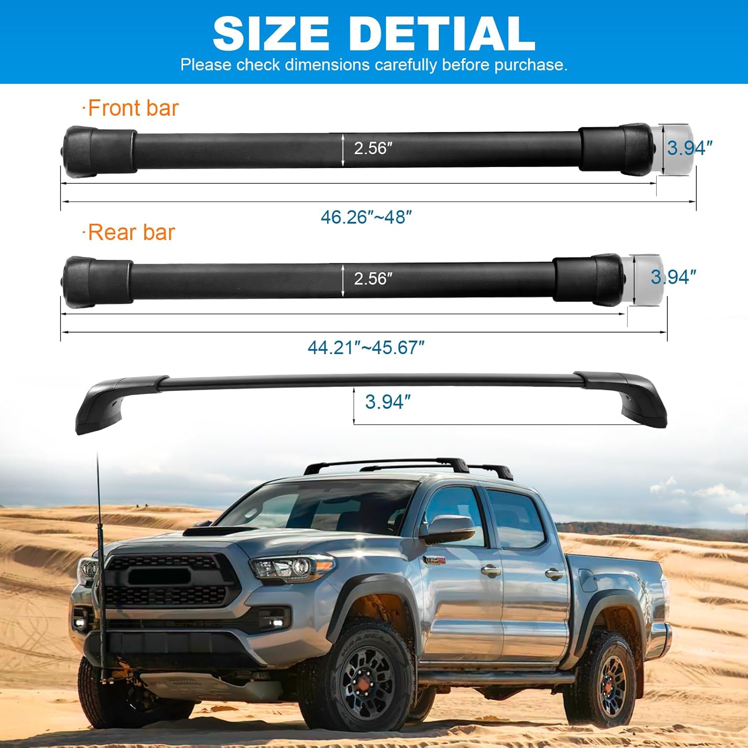 Heavy Duty Lockable Aluminum Black Roof Rack Cross Bars H328