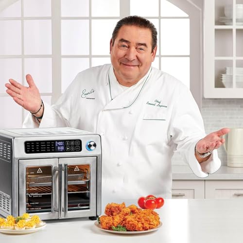 Extra Large French Door Air Fryer Toaster Oven Combo, Stainless Steel, 26QT Capacity X901583