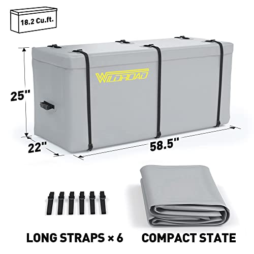 60" x 24" x 14" Hitch Cargo Carrier with Waterproof Cargo Bag S364