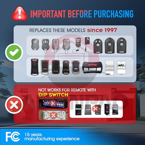 Garage Door Opener Remote Replacement O8329