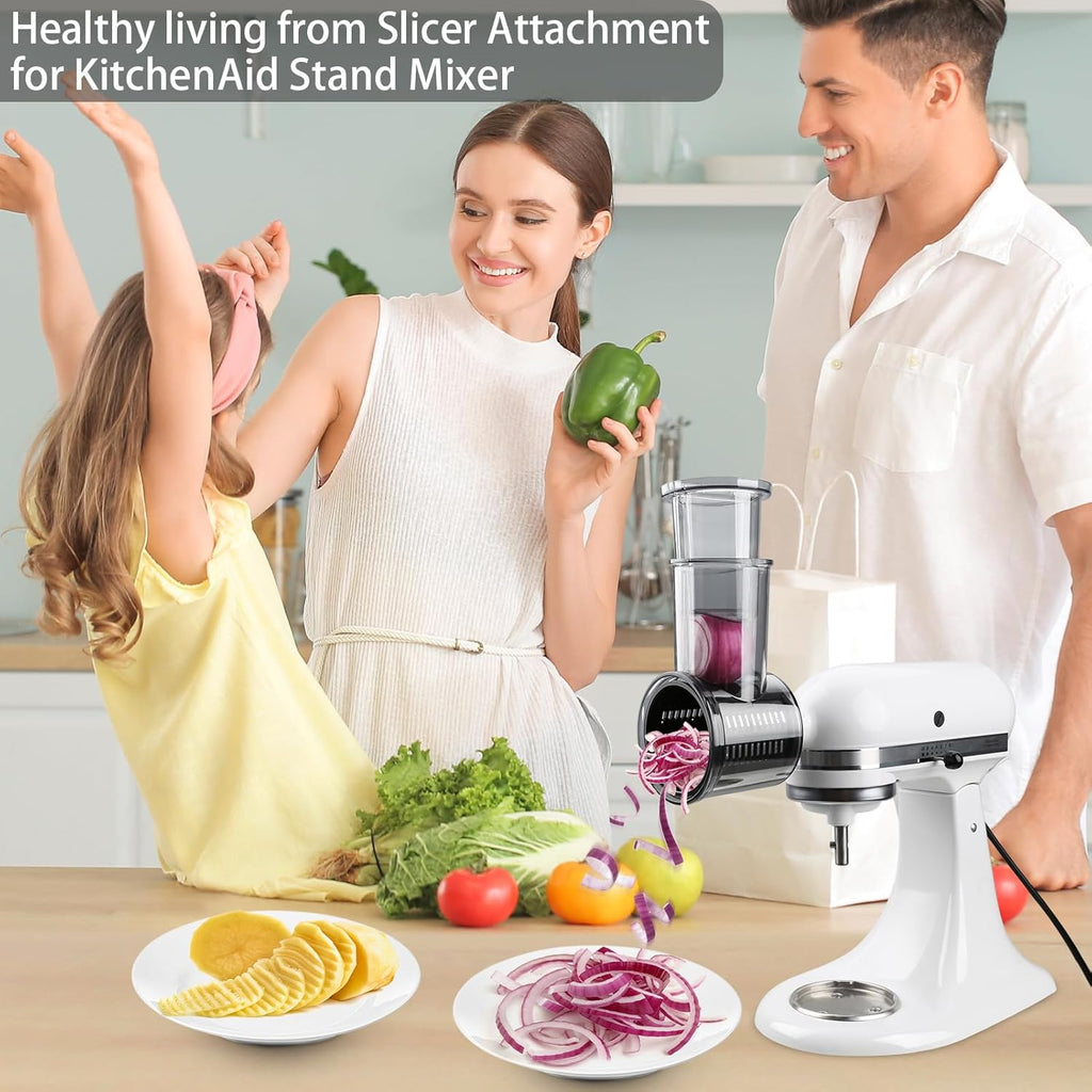 Slicer Shredder Attachments for KitchenAid Stand Mixers with 5 Blades N3036