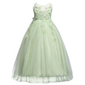 Big Girls Tulle Dresses Floor Length Ball Gown T862