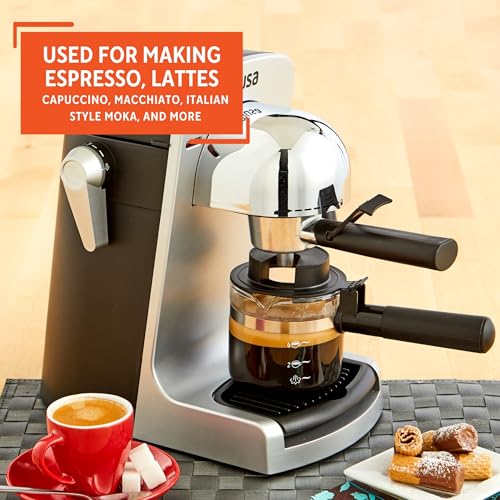 4 Cup Espresso Cappuccino Maker, Black X821