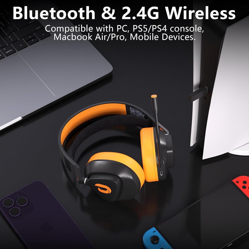 Wireless Gaming Headset with Detachable Mic E3242