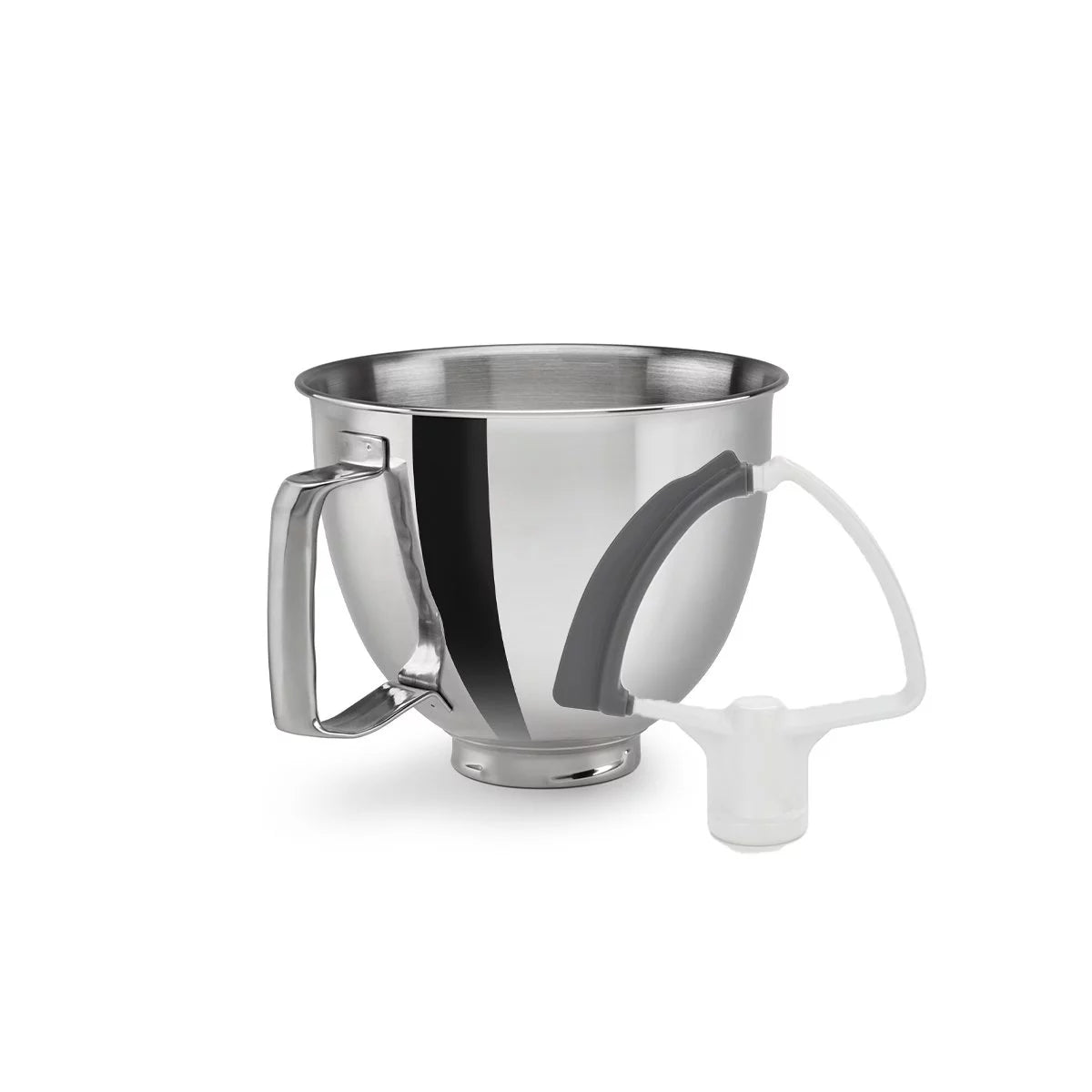 3.5-Quart Polished Stainless Steel Bowl with Flex Edge Beater D413