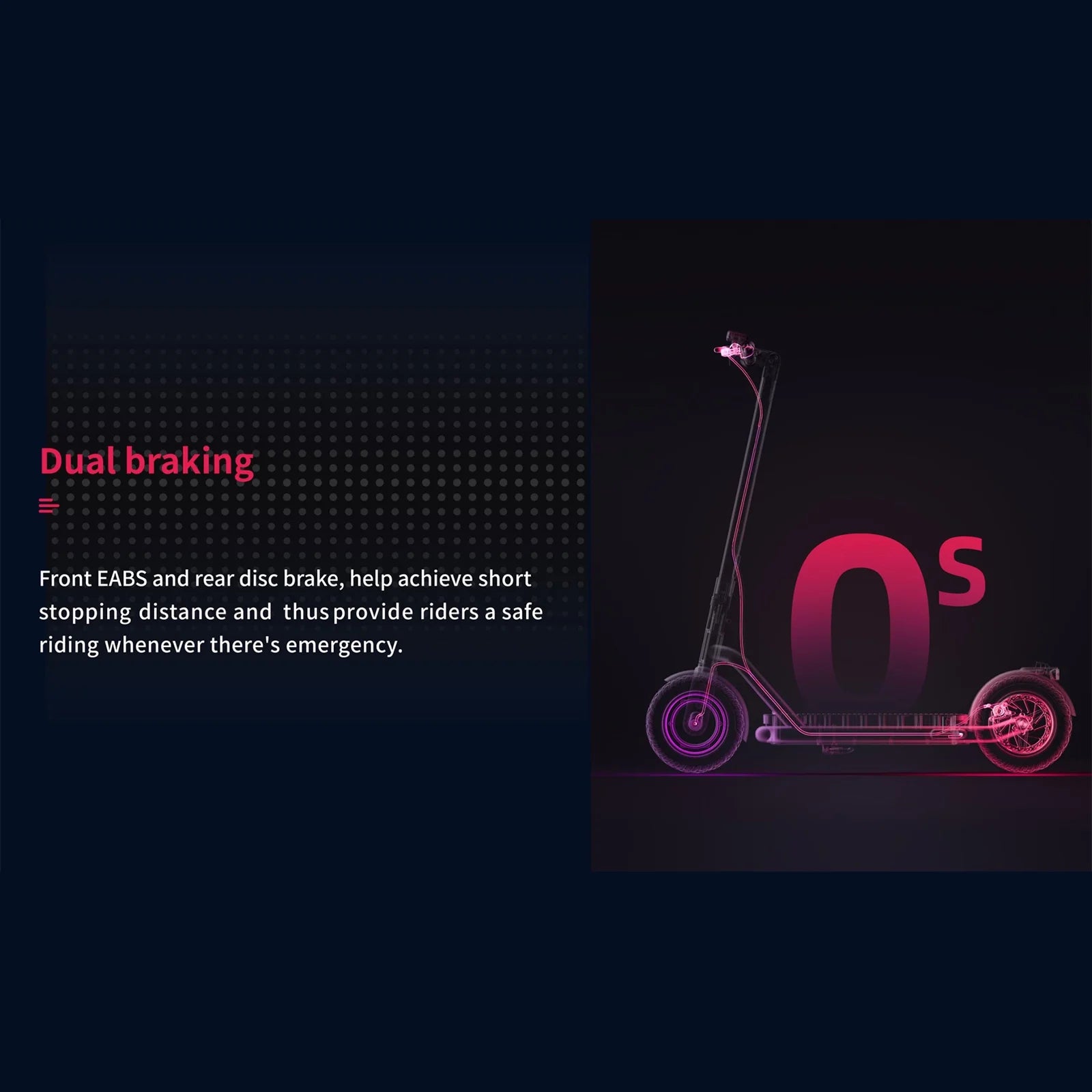 N65 Electric Scooter 500W Motor 10'' Tires Dual-braking K58009