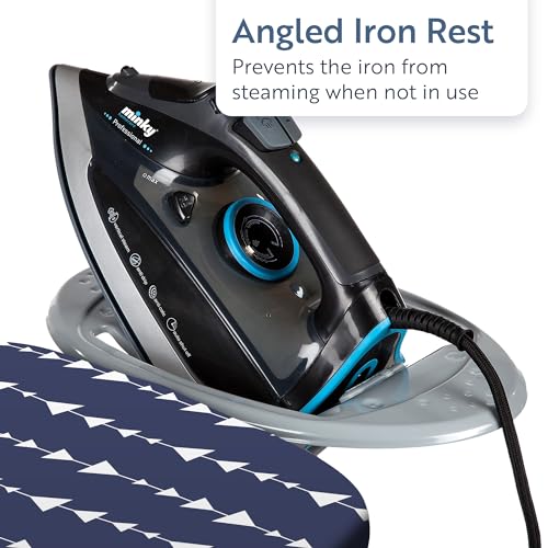Grey 4-Leg Freestanding Full Size Ironing Board with Iron Rest M427