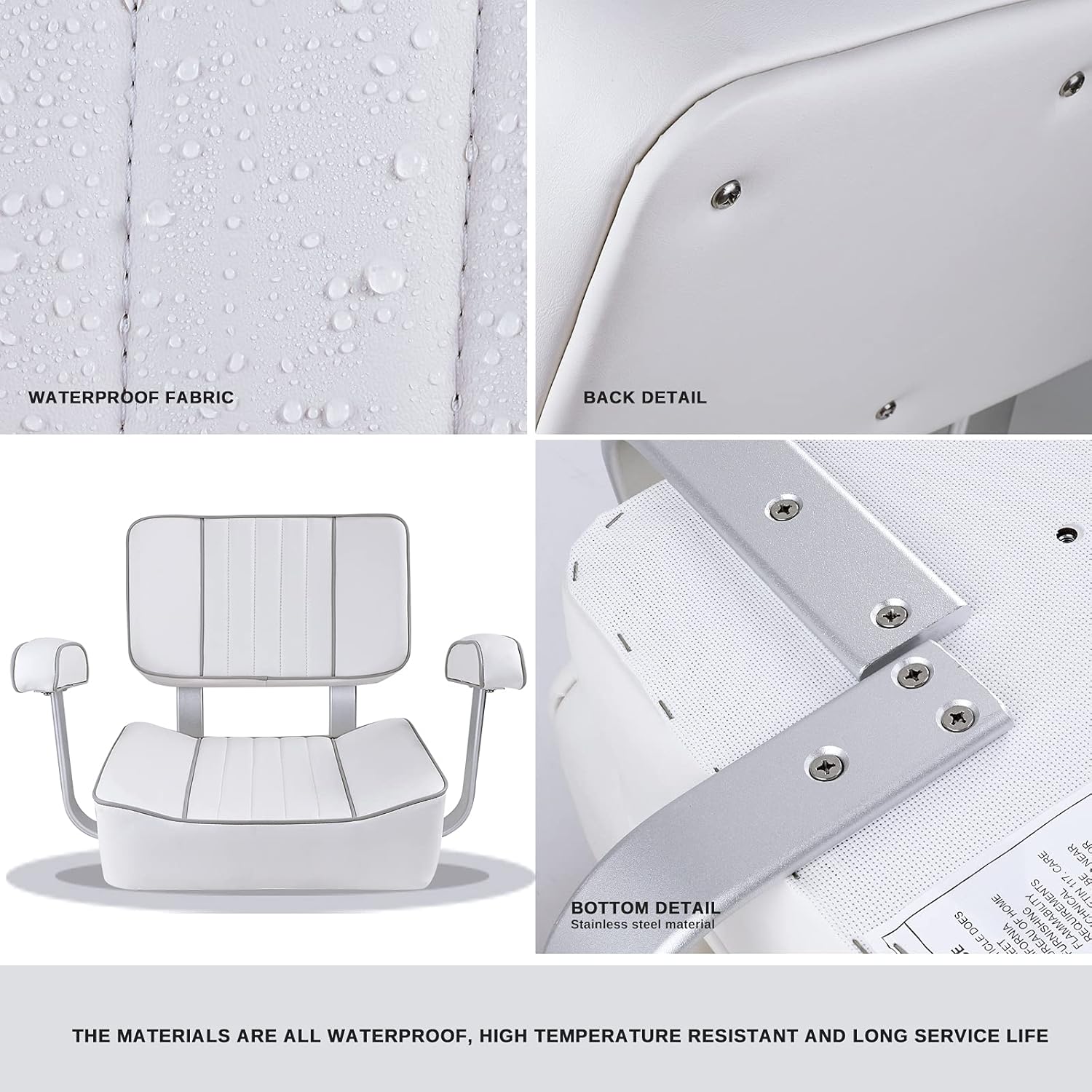 Grey Boat Seat With Arm Rest C9139