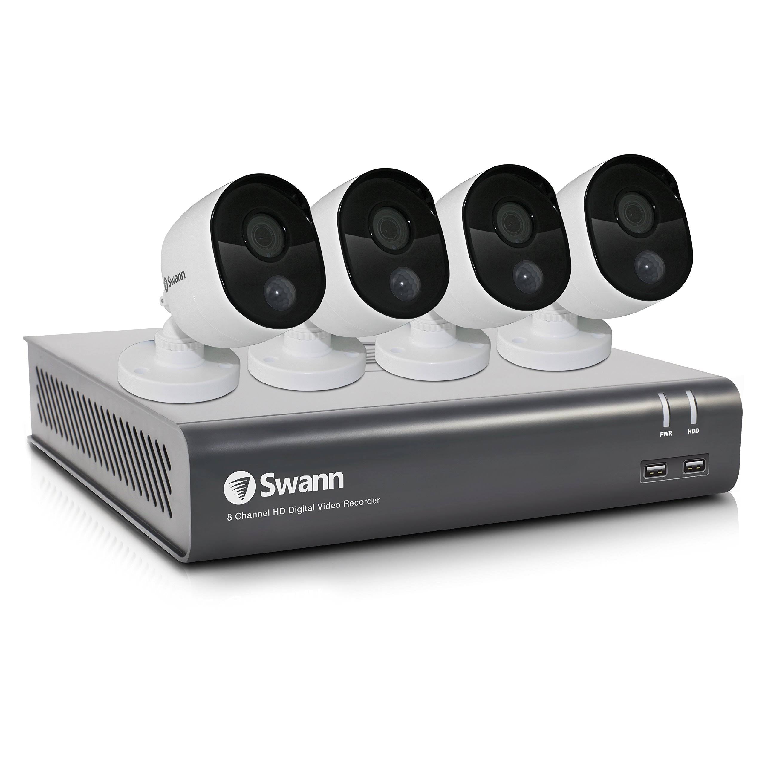 8-Channel DVR with 4 Outdoor Cameras Night Vision 1 TB K51228