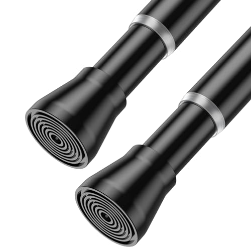 2pcs Silver Adjustable Tension Curtain Rod D34915