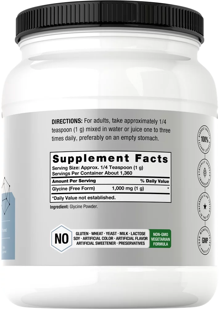 Glycine Powder 3 lbs Unflavored F465705