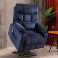 Blue Velvet Electric Power Lift Recliner Chair O809720
