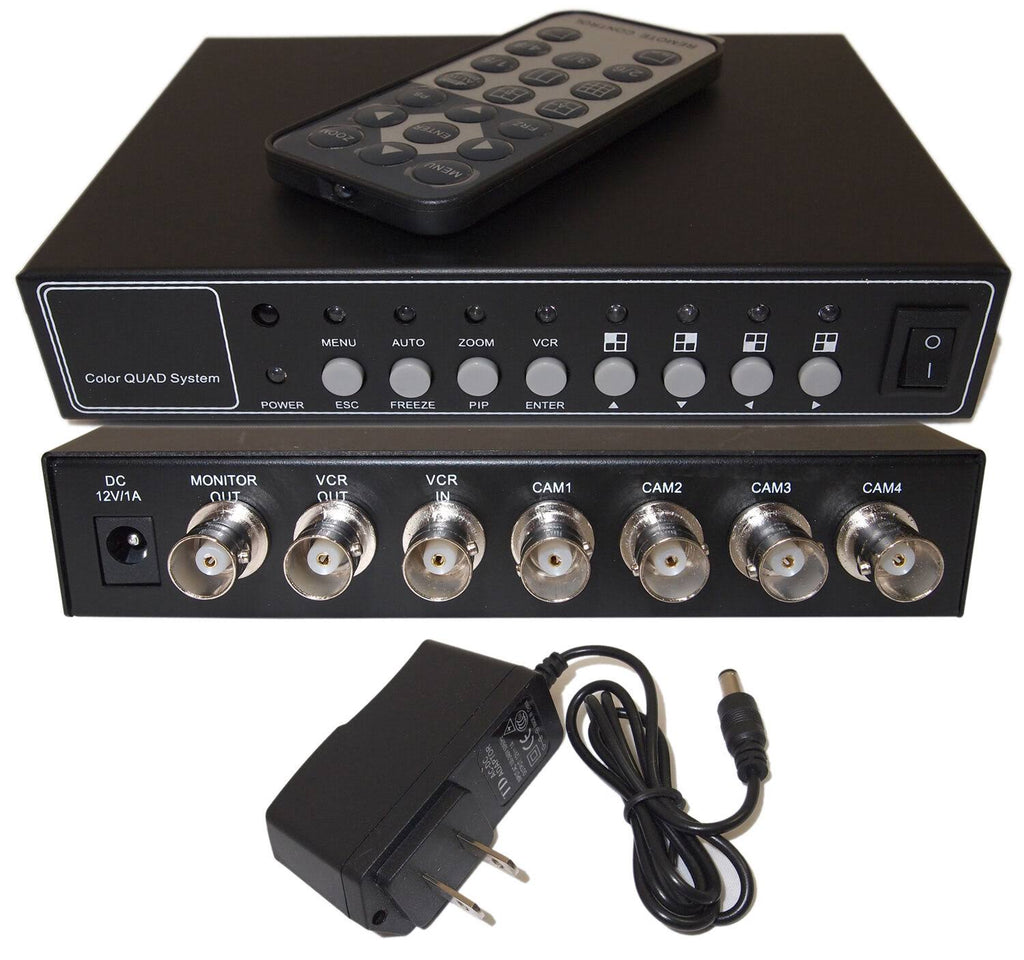 4 Channel Analog Color Quad Processor CCTV Security Camera System N635