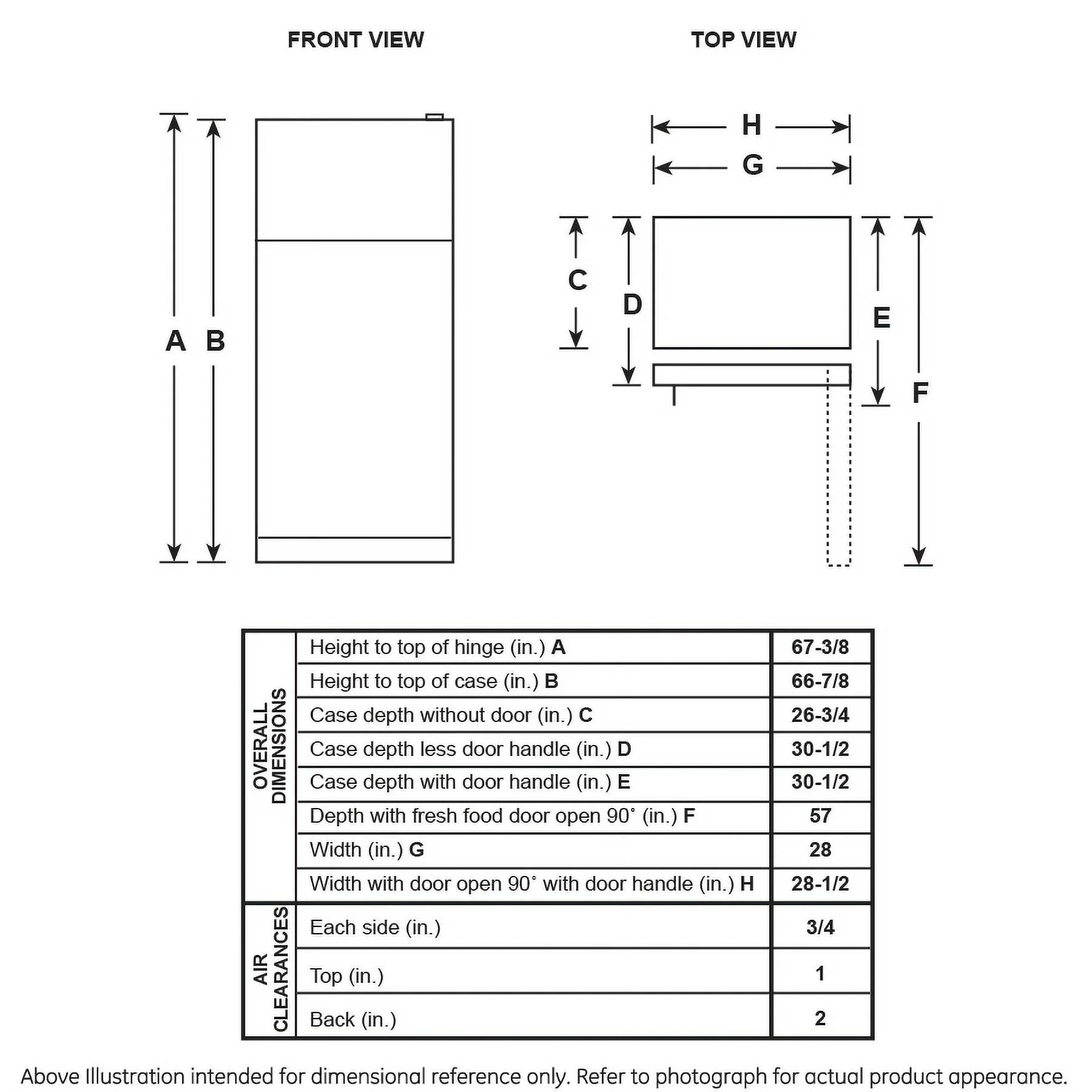 28" Wide 17.5 Cu. Ft. Full Size Refrigerator Q8133