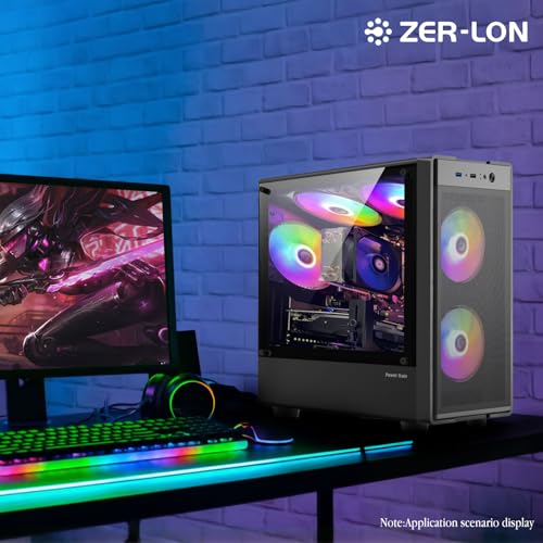 Gaming PC Desktop Computer, AMD Ryzen 5 5500, Radeon RX 550 4GB, 16G DDR4 RAM, 1TB NVME SSD W61348