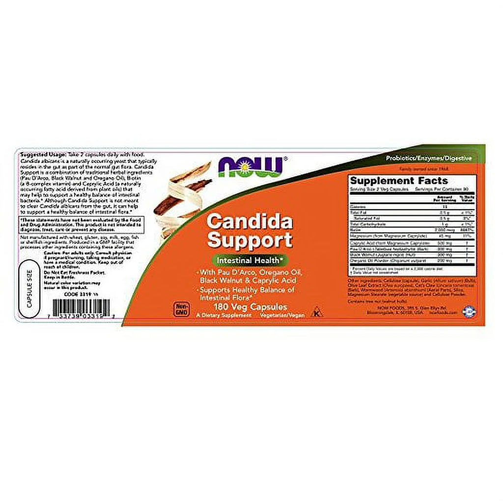 180 Veg Capsules Candida Support (Pack of 2) S244