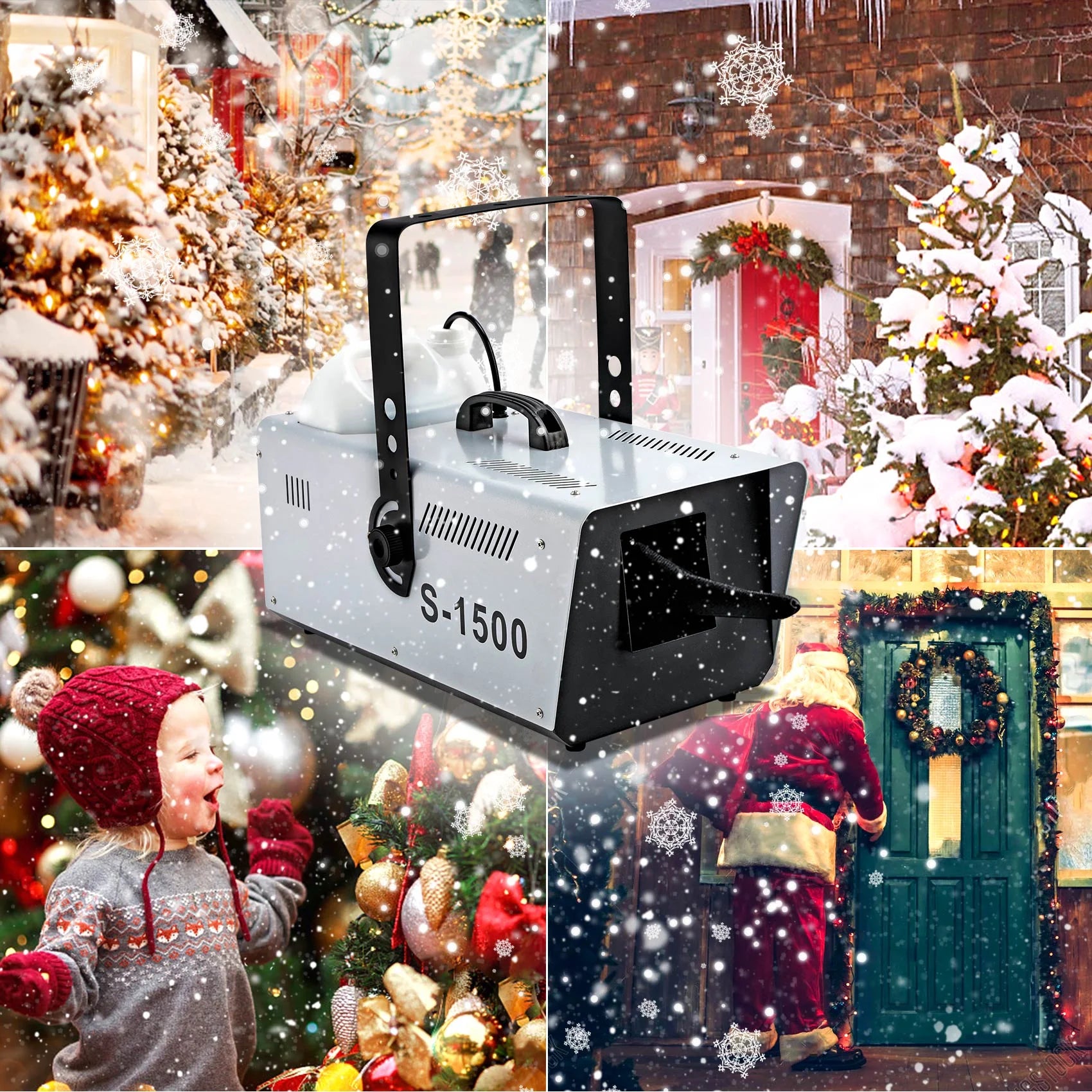 1500W Snow Machine Snowflake Maker with Wireless Remote L122