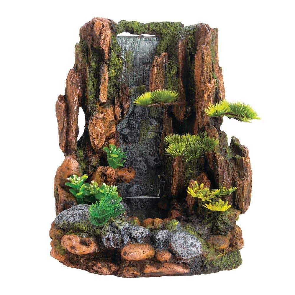 Mountain Cliff Waterfall Aquarium Tank Ornament A47421