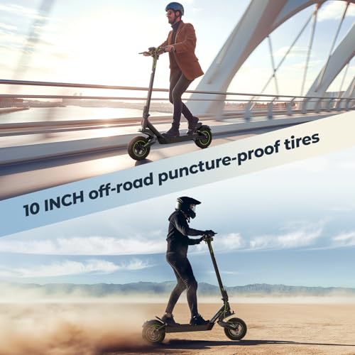 Electric Scooter with 10" Pneumatic Tires, Folding E Scooter S6337