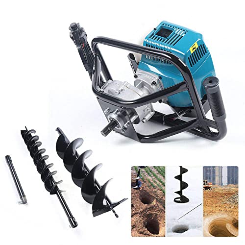 52cc Gas Powered Earth Auger Post Hole Digger Borer Fence Ground Drill 4inch 6inch 8inch Bits F483