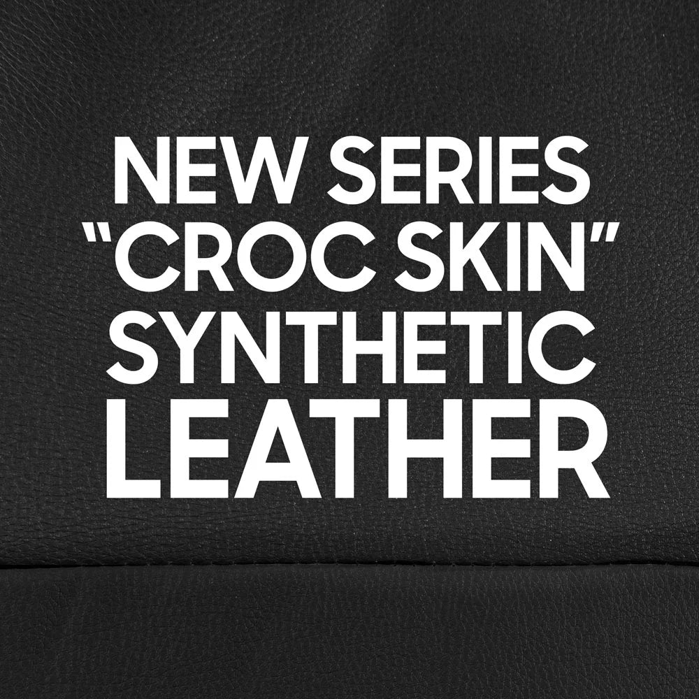 Classic Black Faux Leather Car Seat Covers Full Set V8912