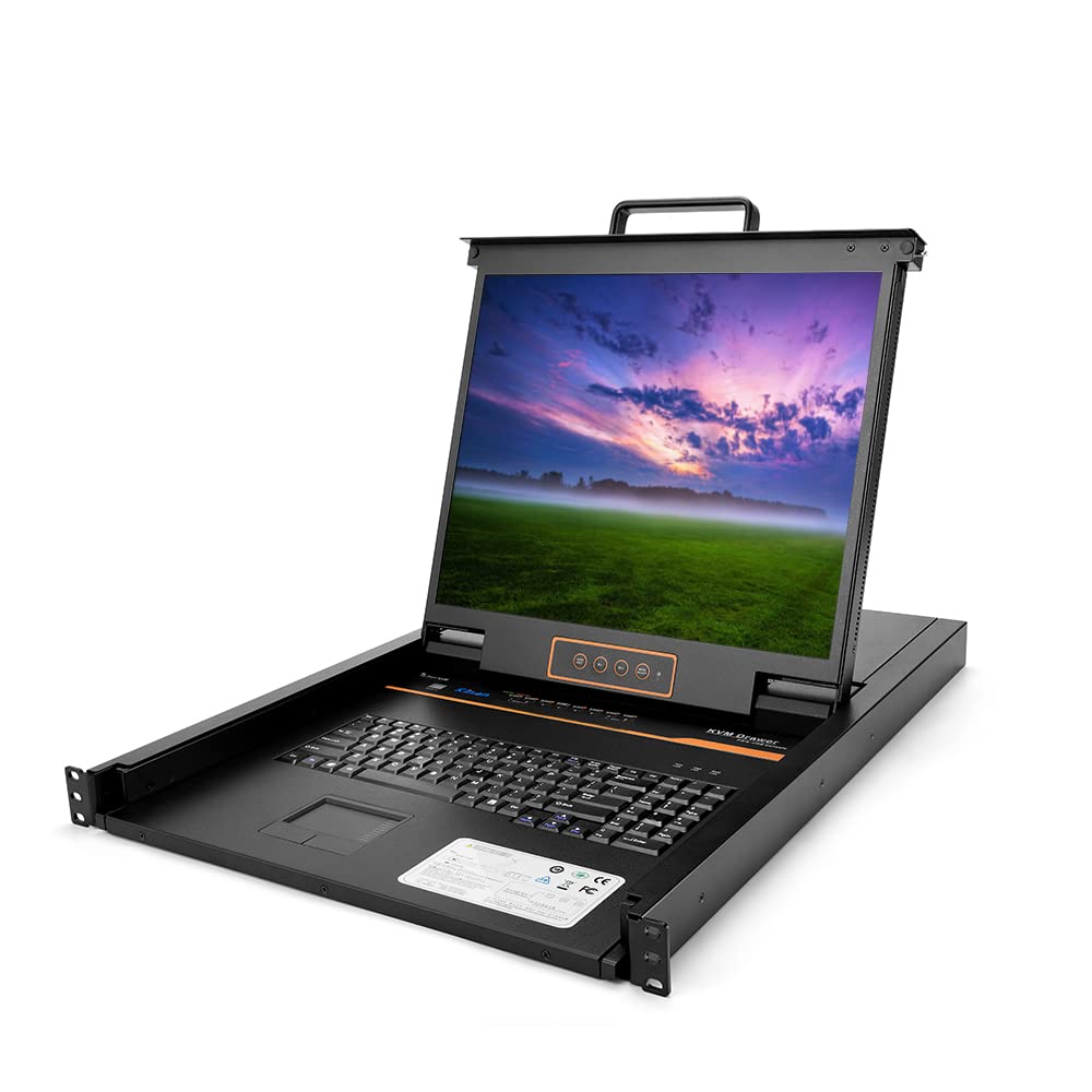 8 Port Rackmount KVM Console with 19 LCD Monitor, VGA, 1U, 1280×1024 W78324