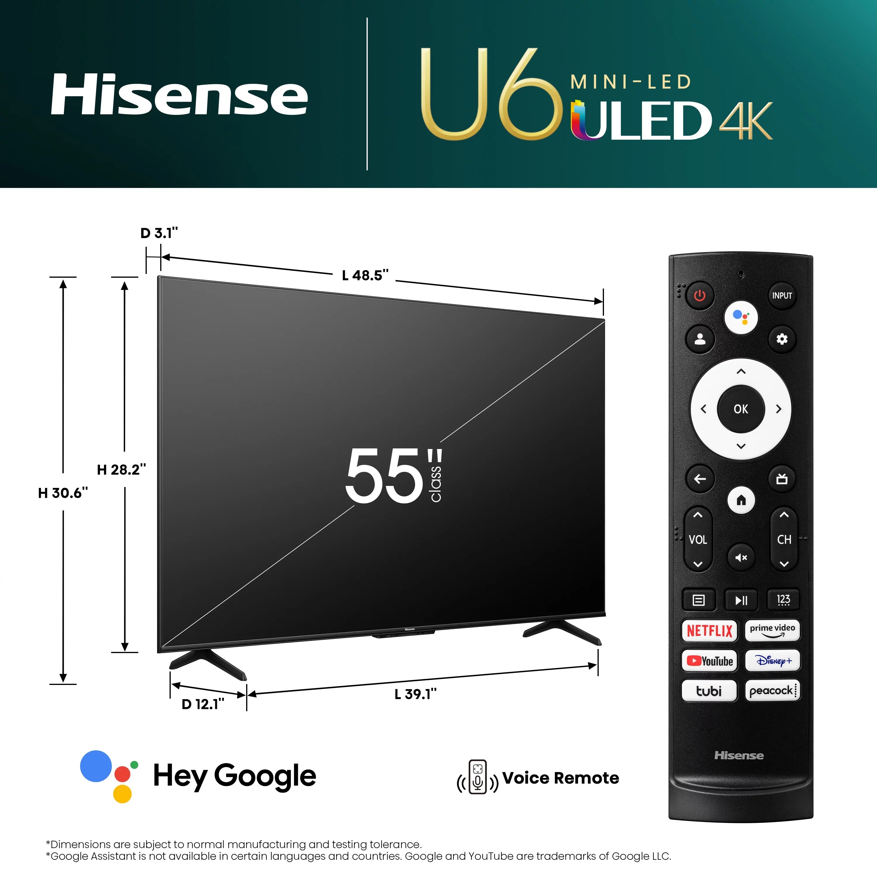 55-Inch Mini-LED QLED Google Smart TV S189933