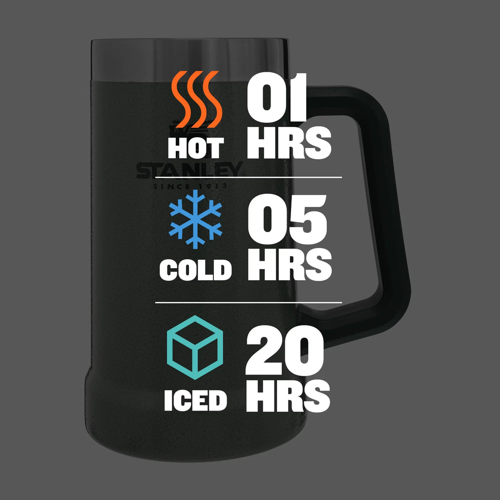 24 oz Vacuum Insulated Stainless Steel Beer Mug X979