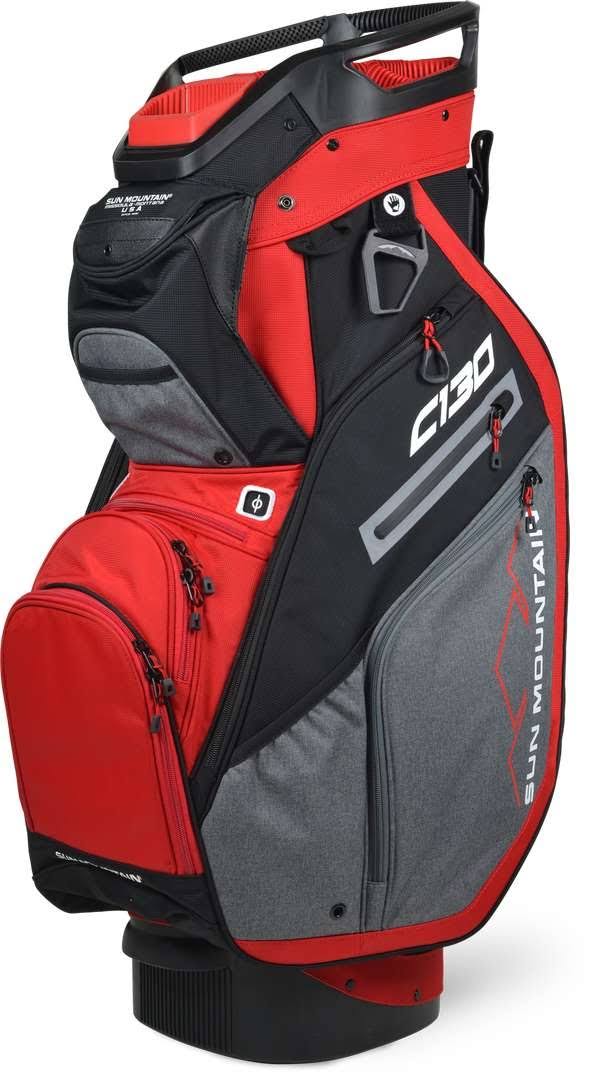 Black Charcoal White Red Cart Bag S857279