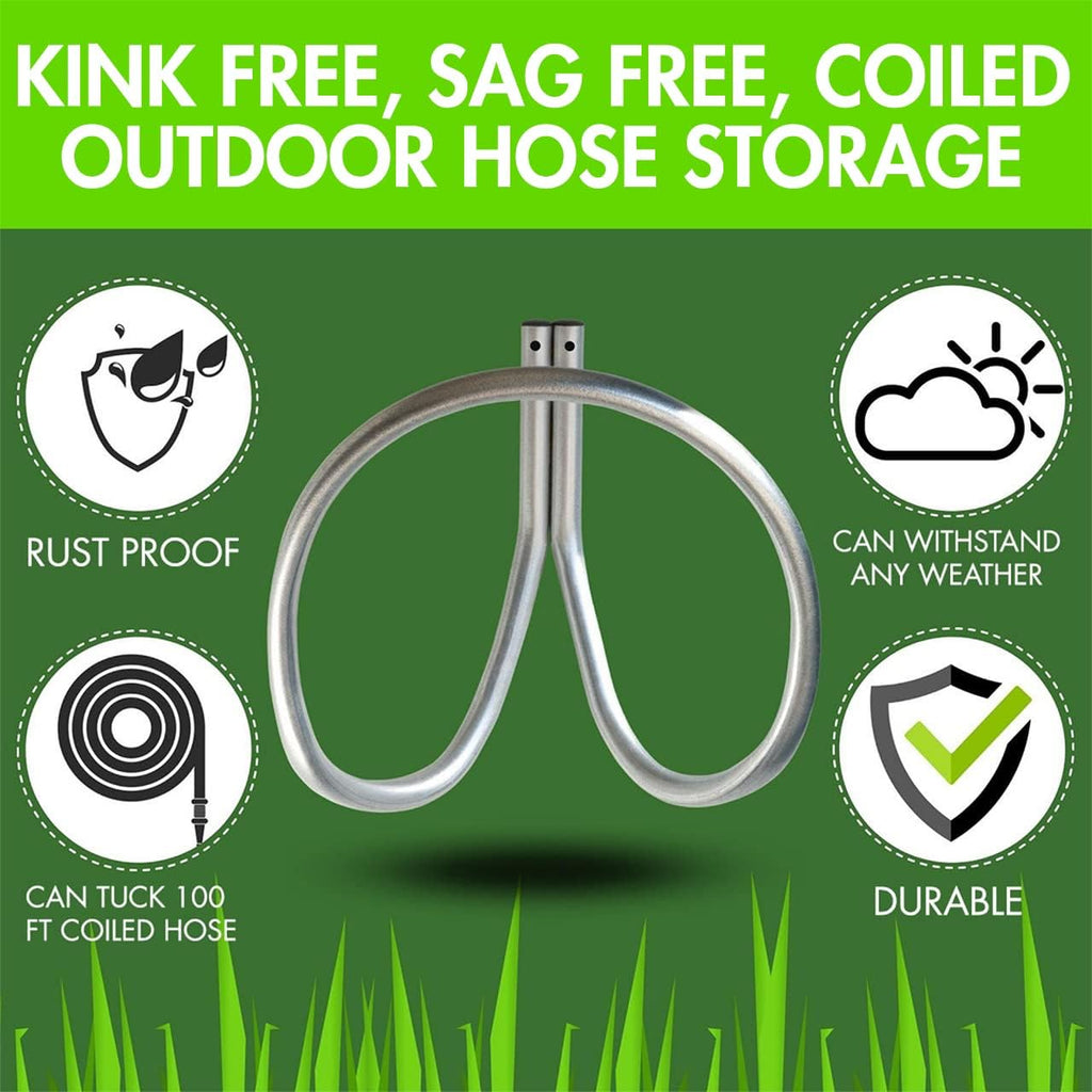 Garden Hose Holder Wall Mounted Rust Proof Galvanized Heavy Duty W904
