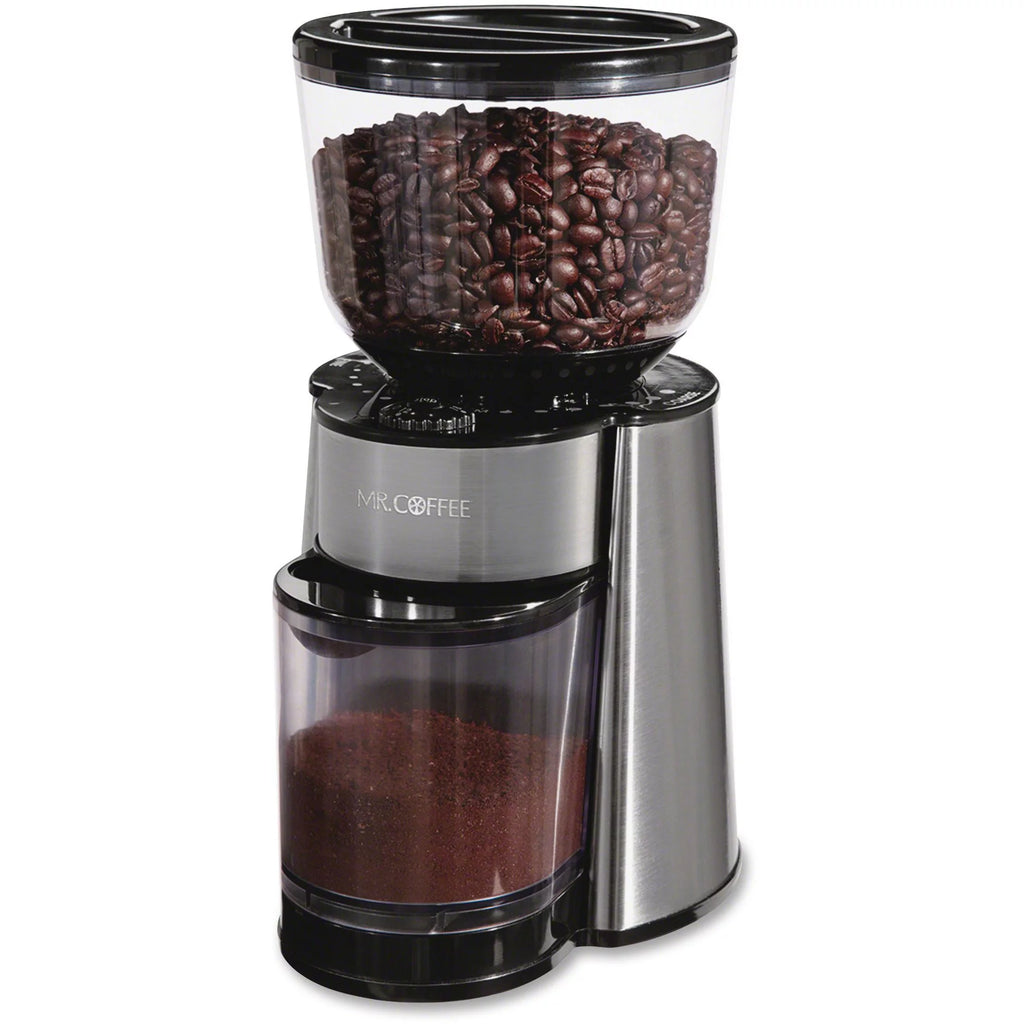 Silver Burr Mill Grinder with 18 Custom Grinds E130