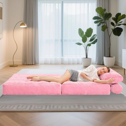 Black Folding Sofa Bed with Dual-Pillow W425