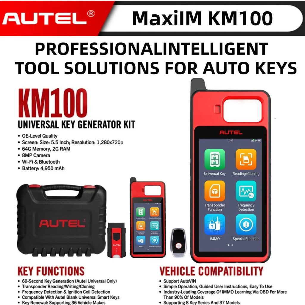 Key Fob Programmer Immobilizer Tool with 2pcs Blank IKEY O86116