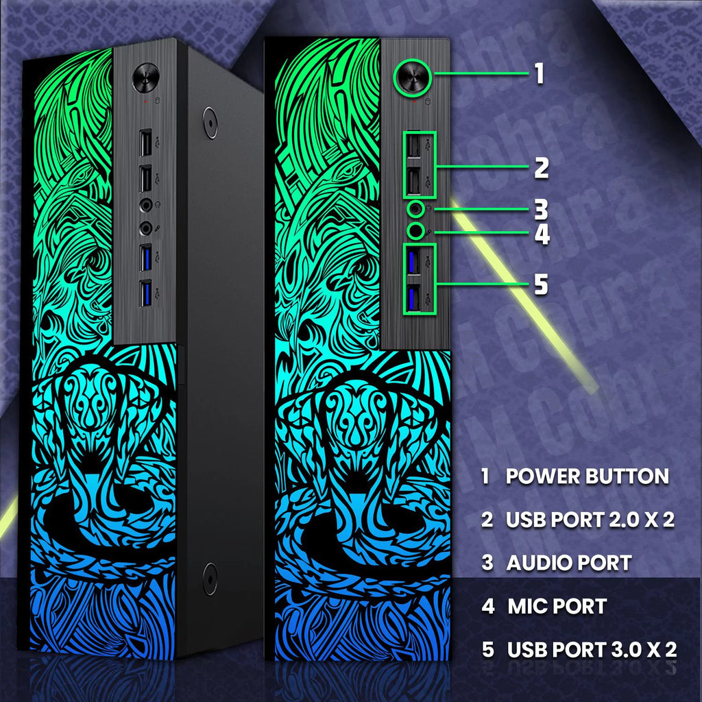 Restored Gaming Desktop PC, Intel Core i5 12th Gen, AMD RX 550, 16GB RAM, 1TB SSD, 4TB HDD, 24 Inch LED Monitor, Win 11 Home (Refurbished) I91675