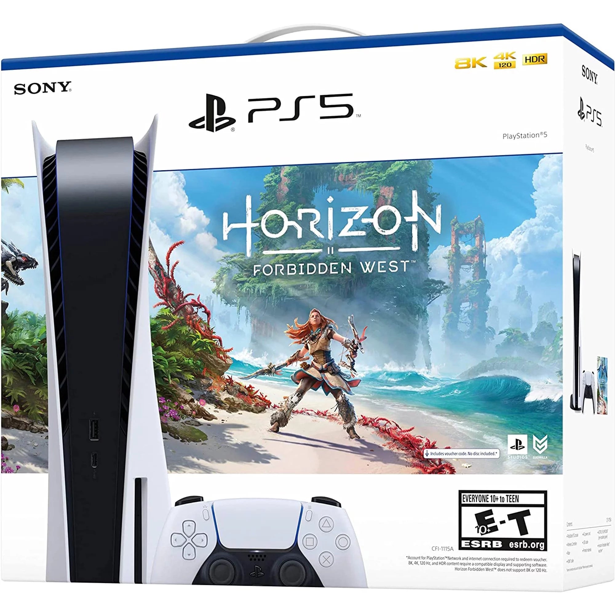 PlayStation PS5 Gaming Console Disc Version Bundle with Horizon Forbidden West F280818