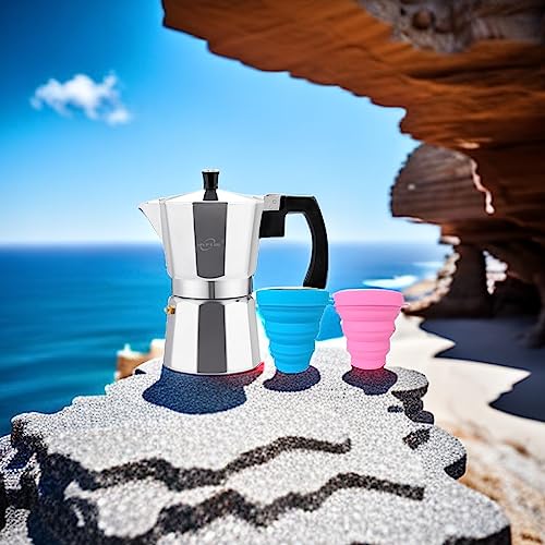 Stovetop Espresso Maker 6 Cup Moka Pot Aluminum Silver K8867