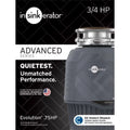 Gray 0.75 HP Continuous Feed Garbage Disposal Q26055