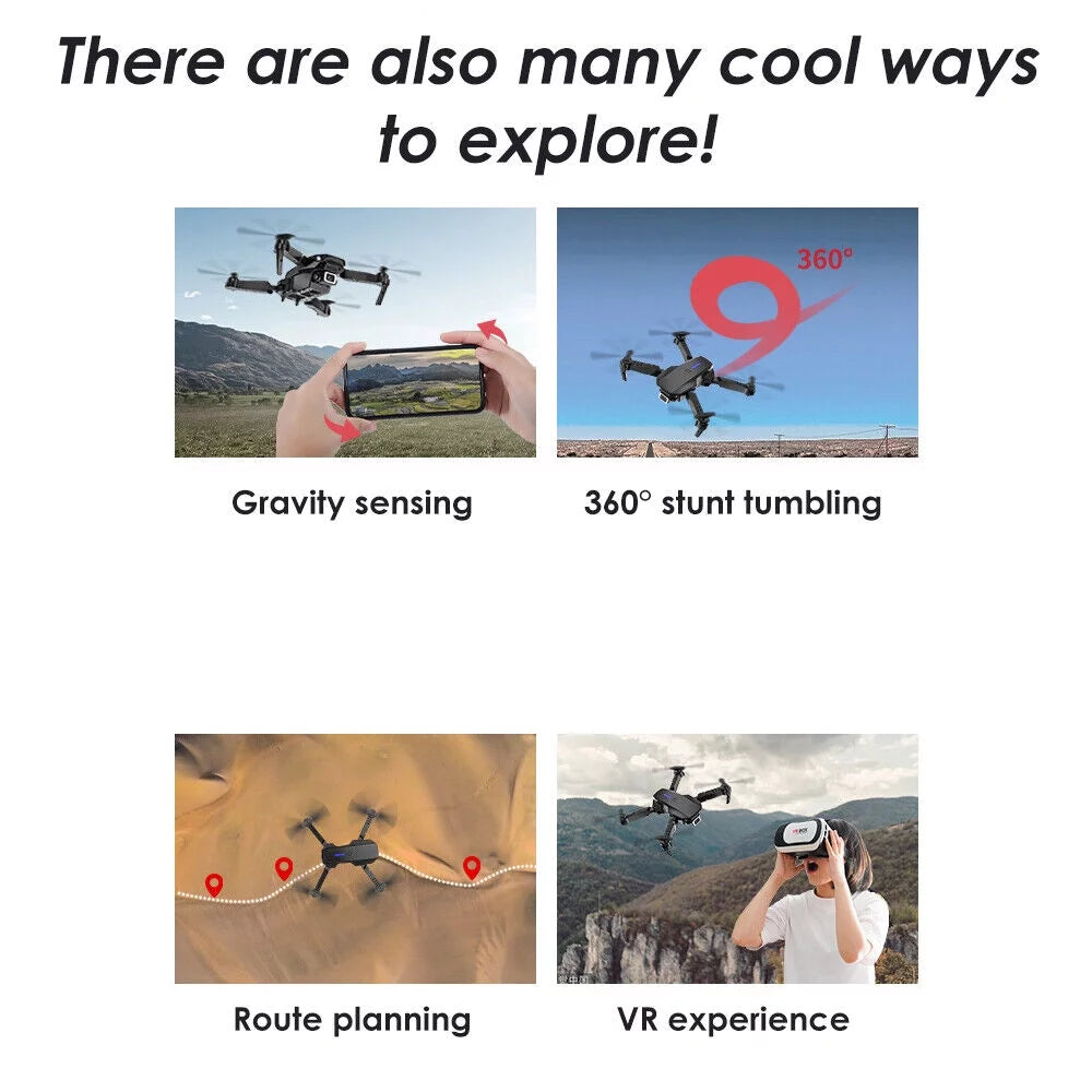 4K HD Dual Camera RC Drone with 4 Batteries Z34124