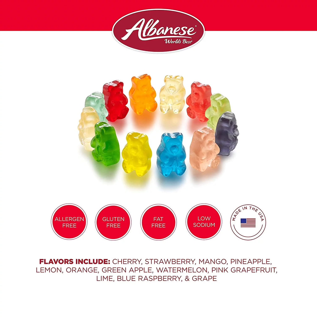 12 Flavor Gummi Bears, 5 Pound Bag O5233
