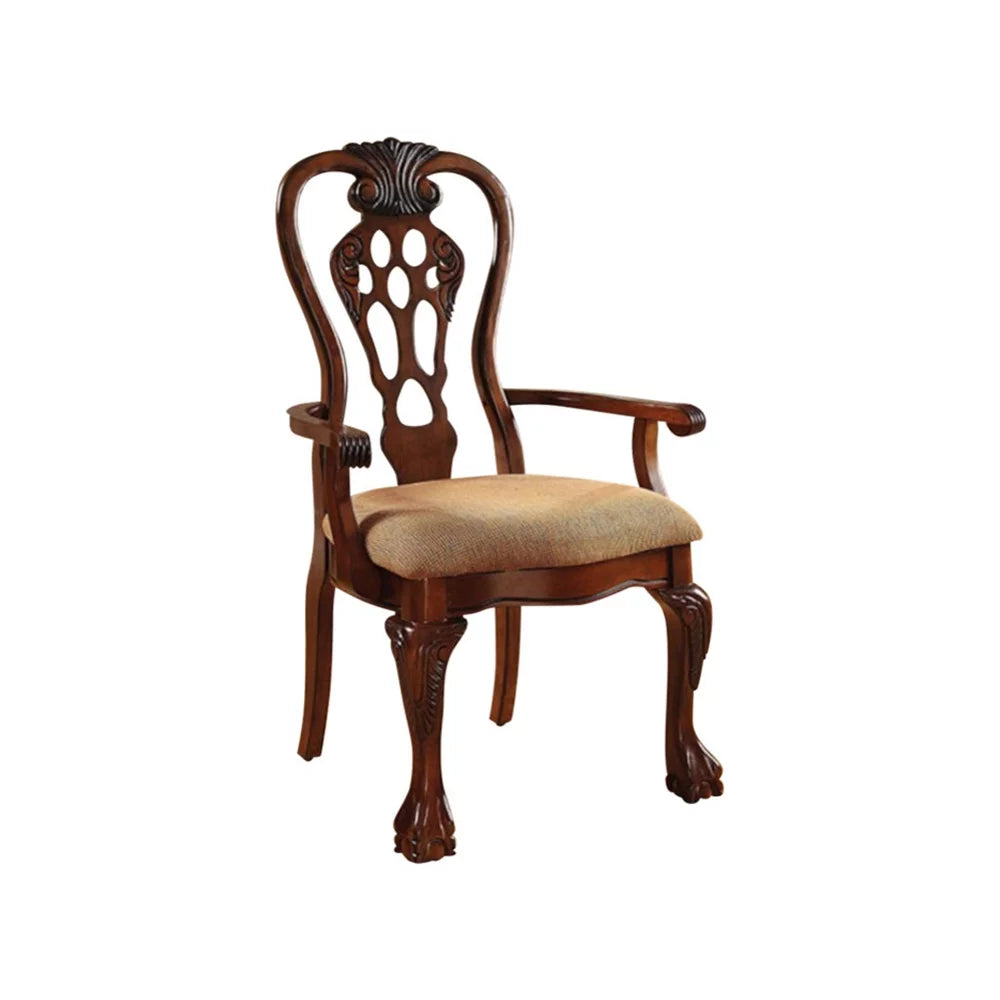 Set of 2 Cherry Finish Arm Chair X639