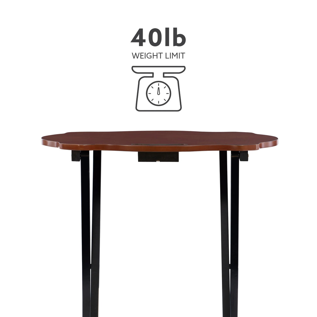 5-Piece Folding Side Table Set, Hazelnut/Black D18073