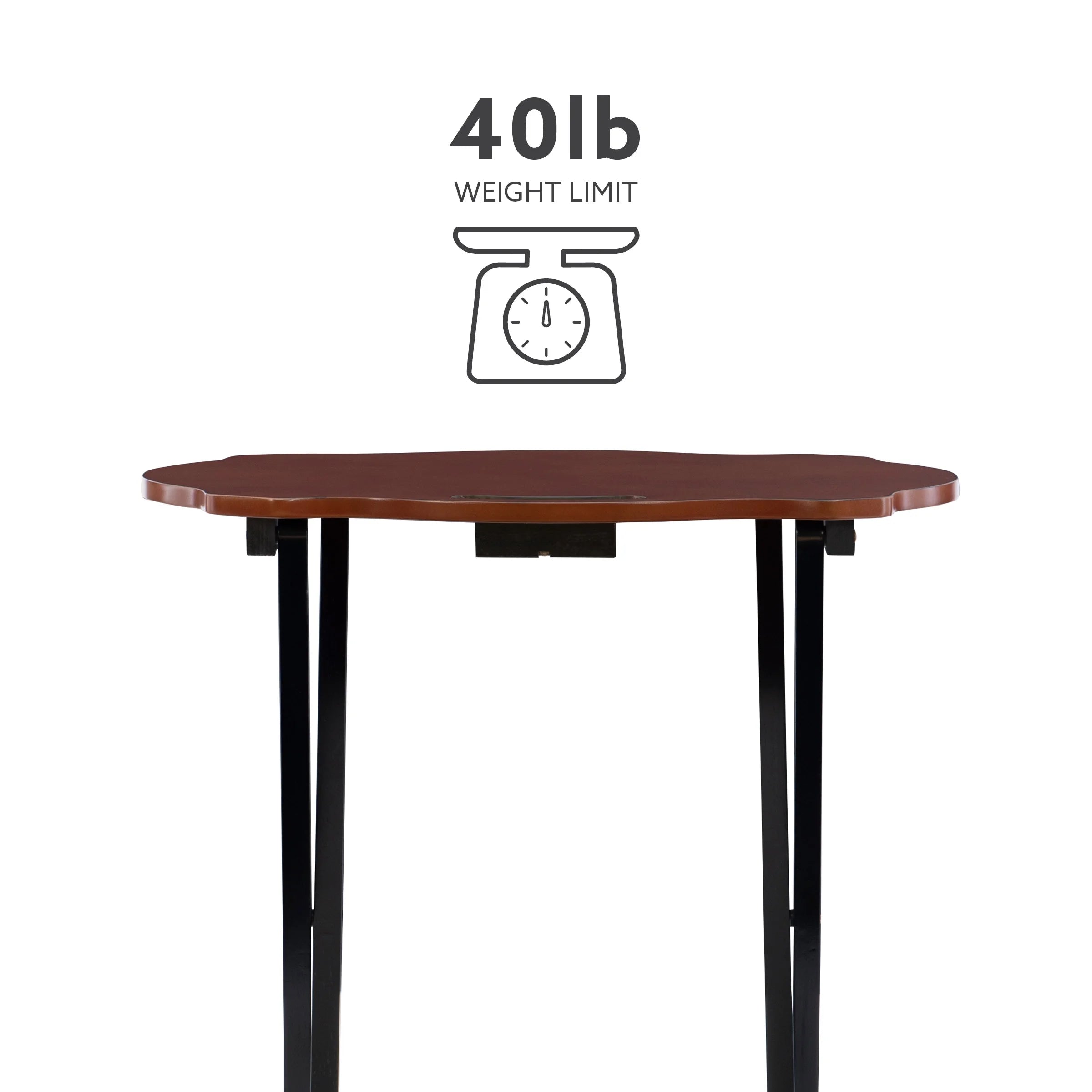 5-Piece Folding Side Table Set, Hazelnut/Black D18073