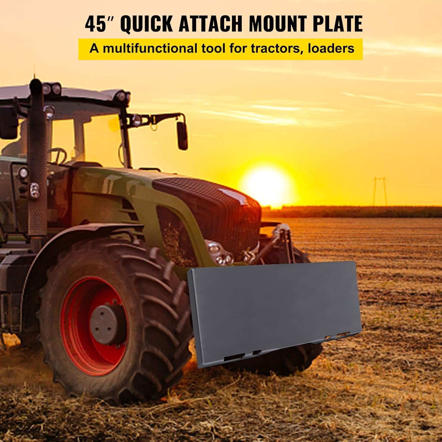 5/16" Steel Skid Steer Attachment Plate with 3 Welding Rods E8371