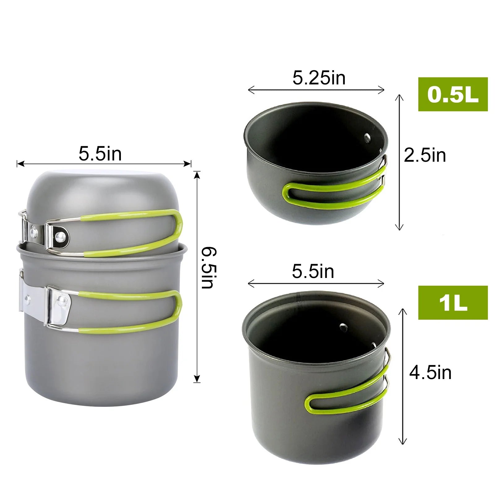 Camping Cookware Mess Kit with Camping Stove B7549
