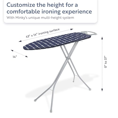 Grey 4-Leg Freestanding Full Size Ironing Board with Iron Rest M427