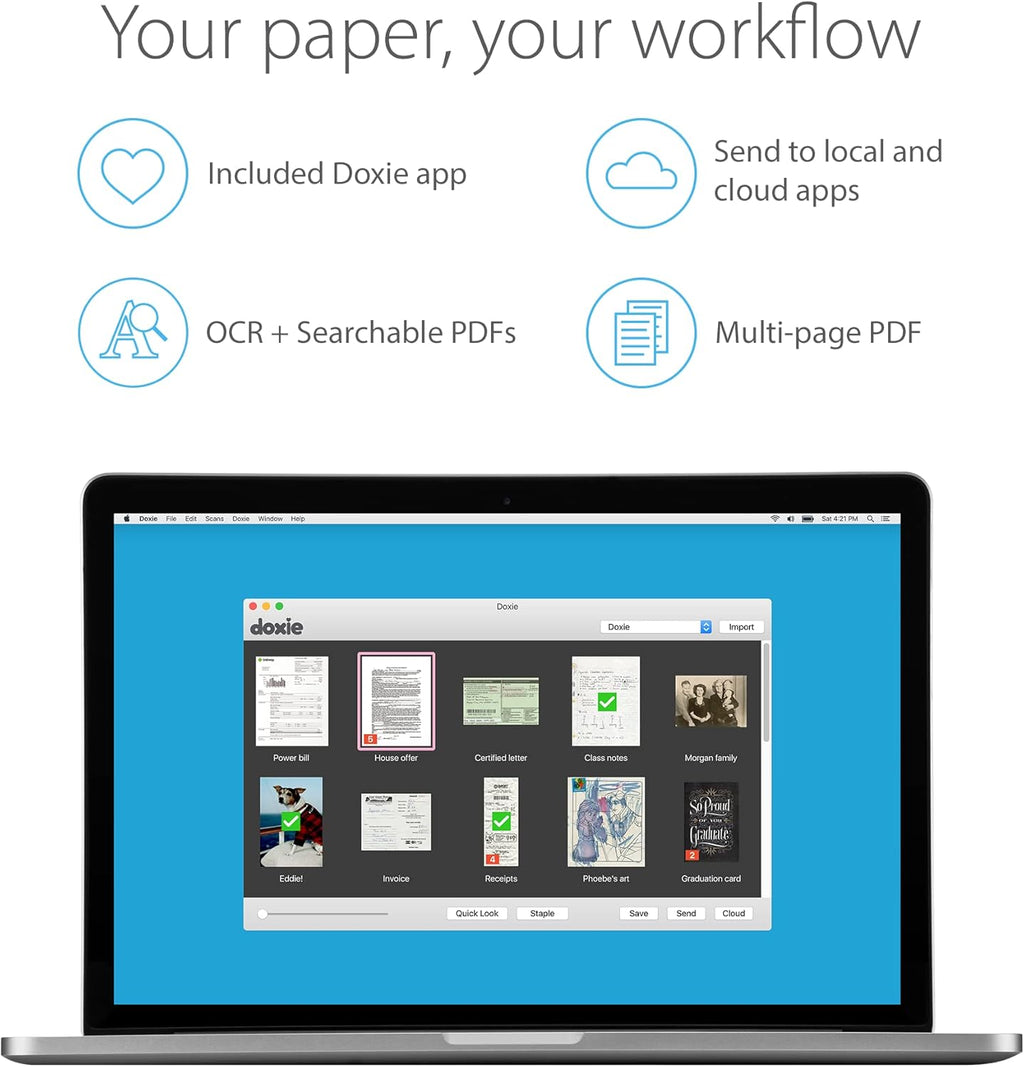 Portable Document Scanner with Rechargeable Battery V323458