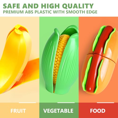 100 Pcs Play Food Set with 2 Baskets K828282